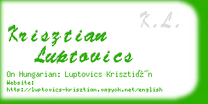 krisztian luptovics business card